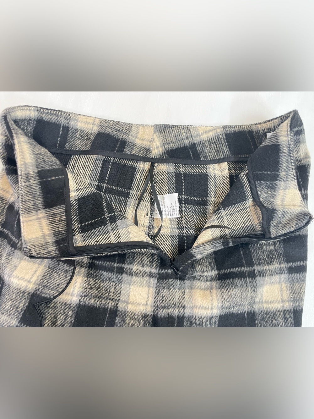 Commense Women’s Checkered Scallop Trim Skirt/skort black/grey/cream Size M - Picture 11 of 16